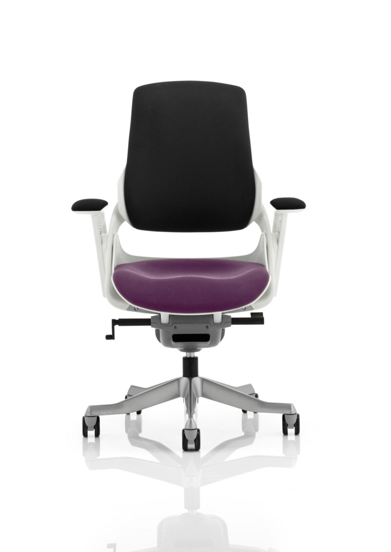 zure high back white shell executive office chair with arms