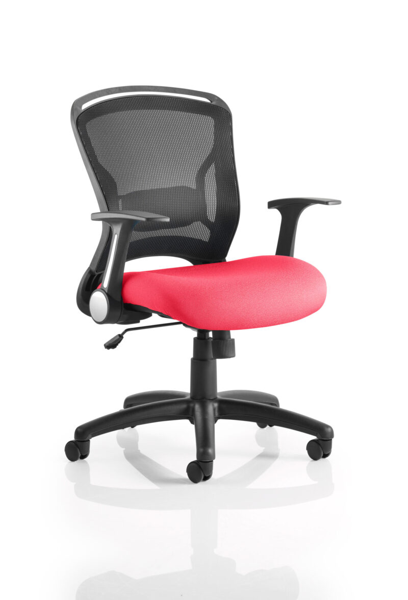 zeus medium mesh back task operator office chair with arms