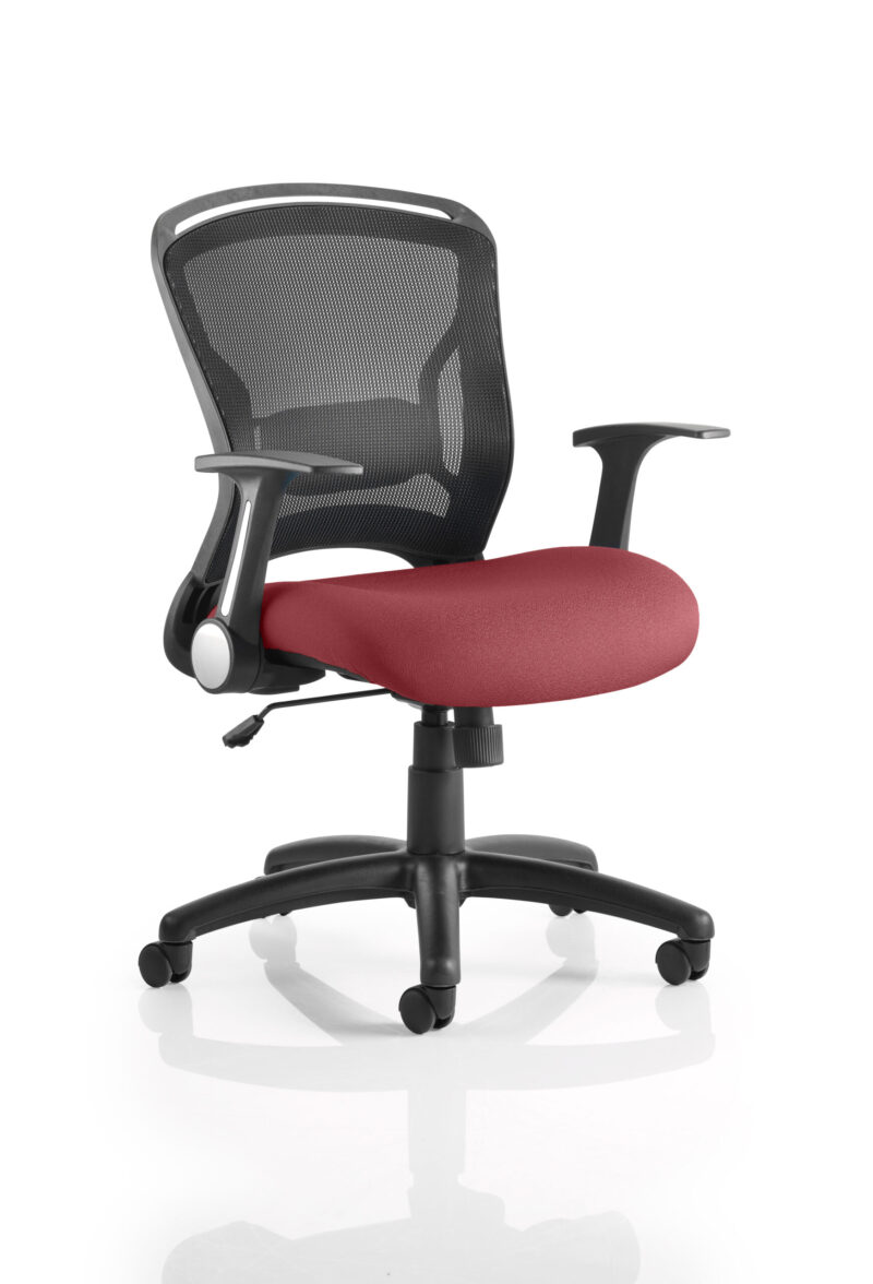zeus medium mesh back task operator office chair with arms
