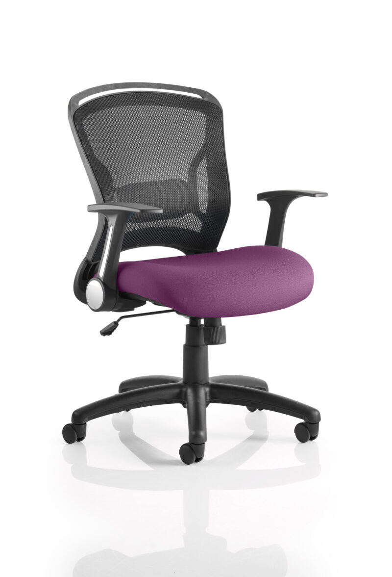 zeus medium mesh back task operator office chair with arms