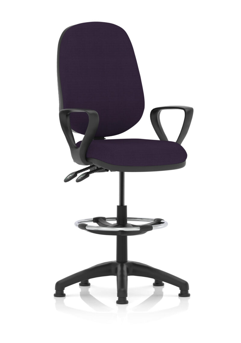 eclipse plus ii task operator office chair with hi rise draughtsman kit