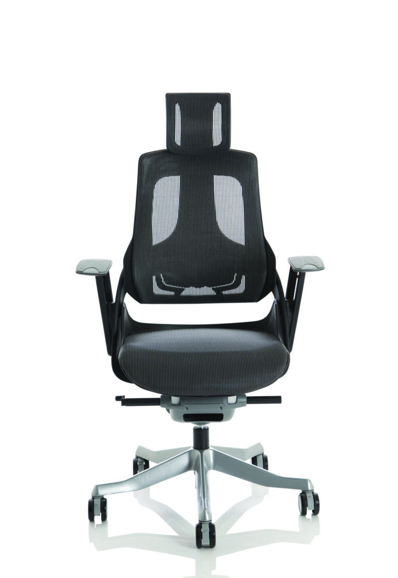 zure high back black shell executive office chair with arms