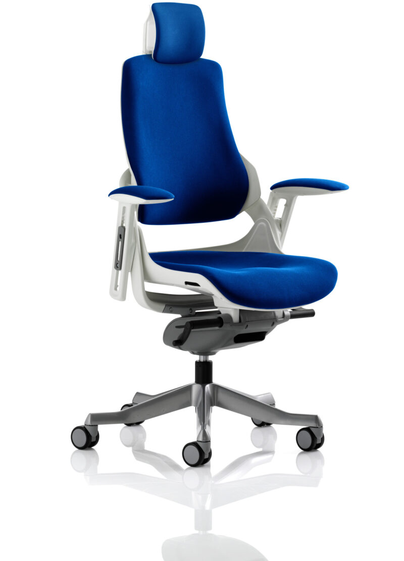zure high back white shell executive office chair with arms