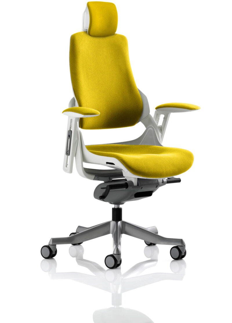 zure high back white shell executive office chair with arms