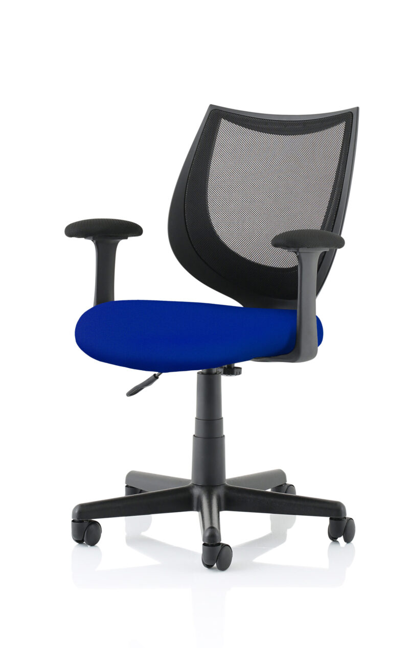 camden medium back black mesh task operator office chair with arms