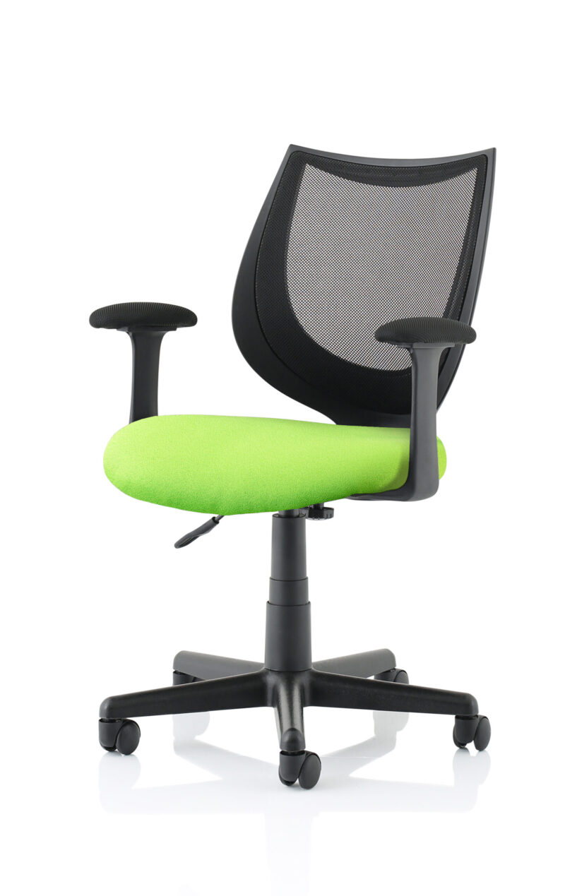 camden medium back black mesh task operator office chair with arms