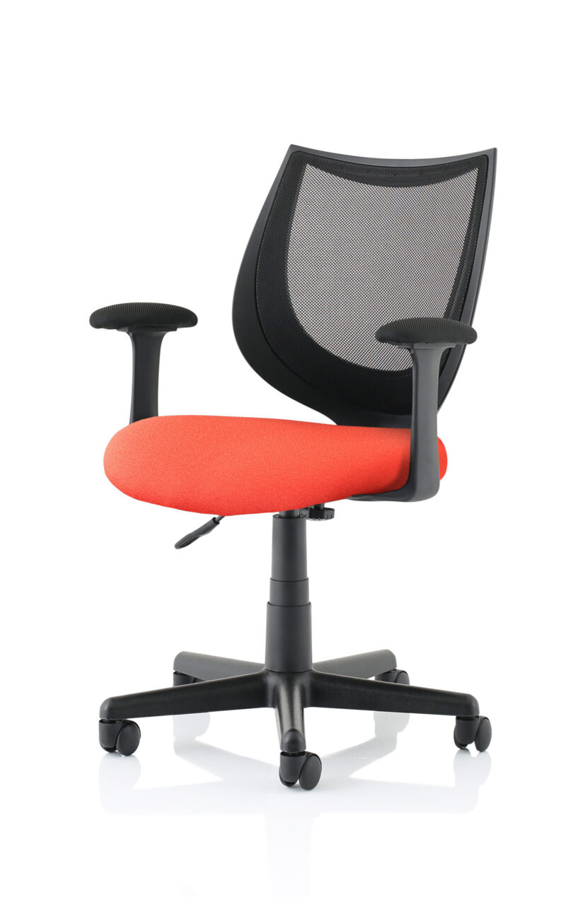 camden medium back black mesh task operator office chair with arms