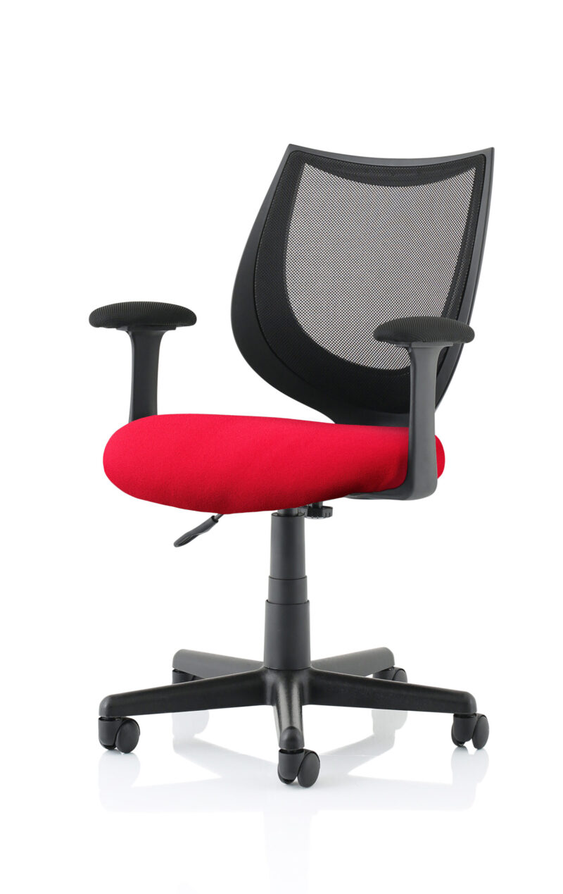 camden medium back black mesh task operator office chair with arms