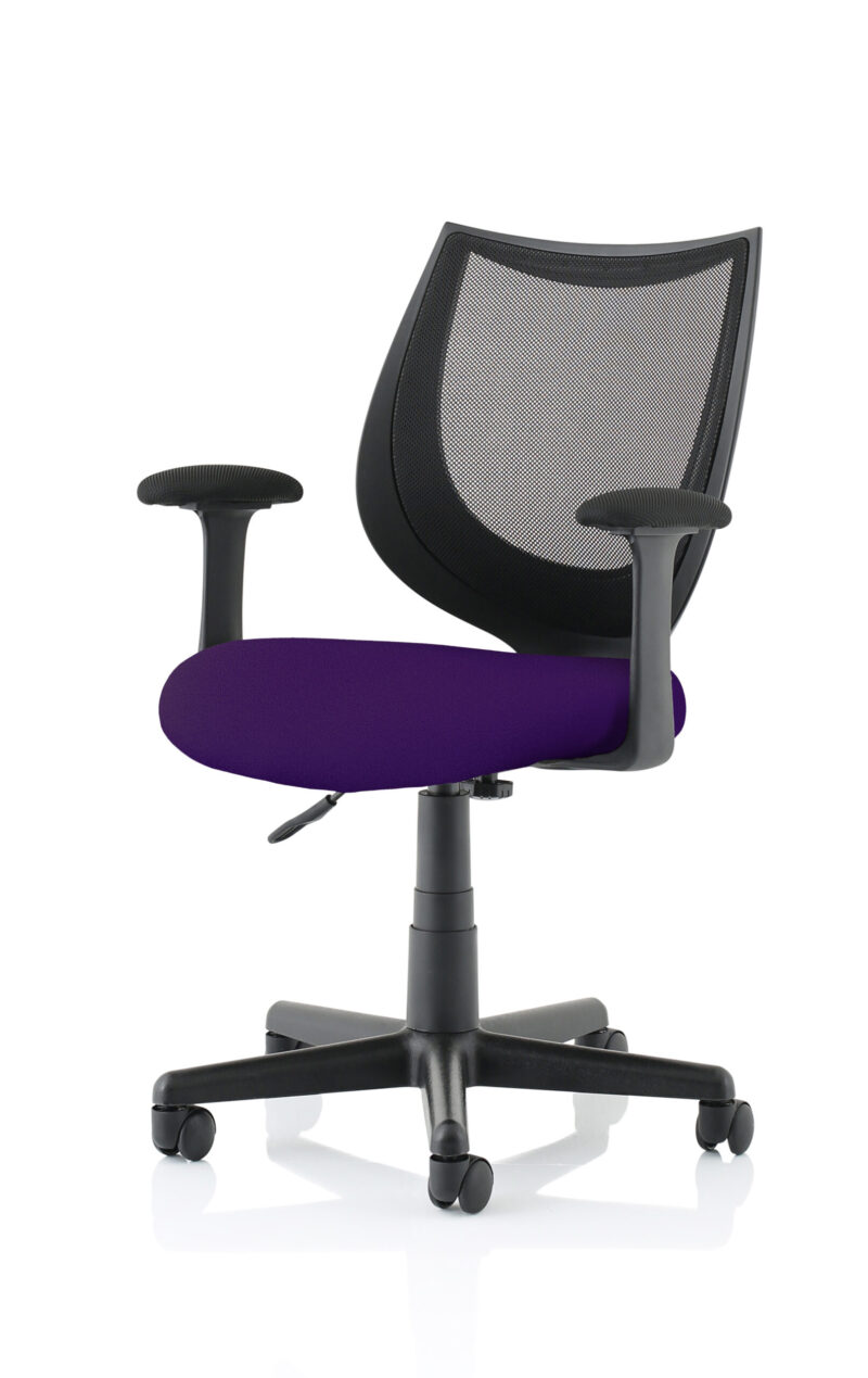 camden medium back black mesh task operator office chair with arms