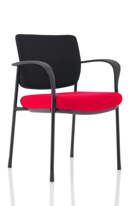 brunswick deluxe medium back stacking visitor office chair with arms