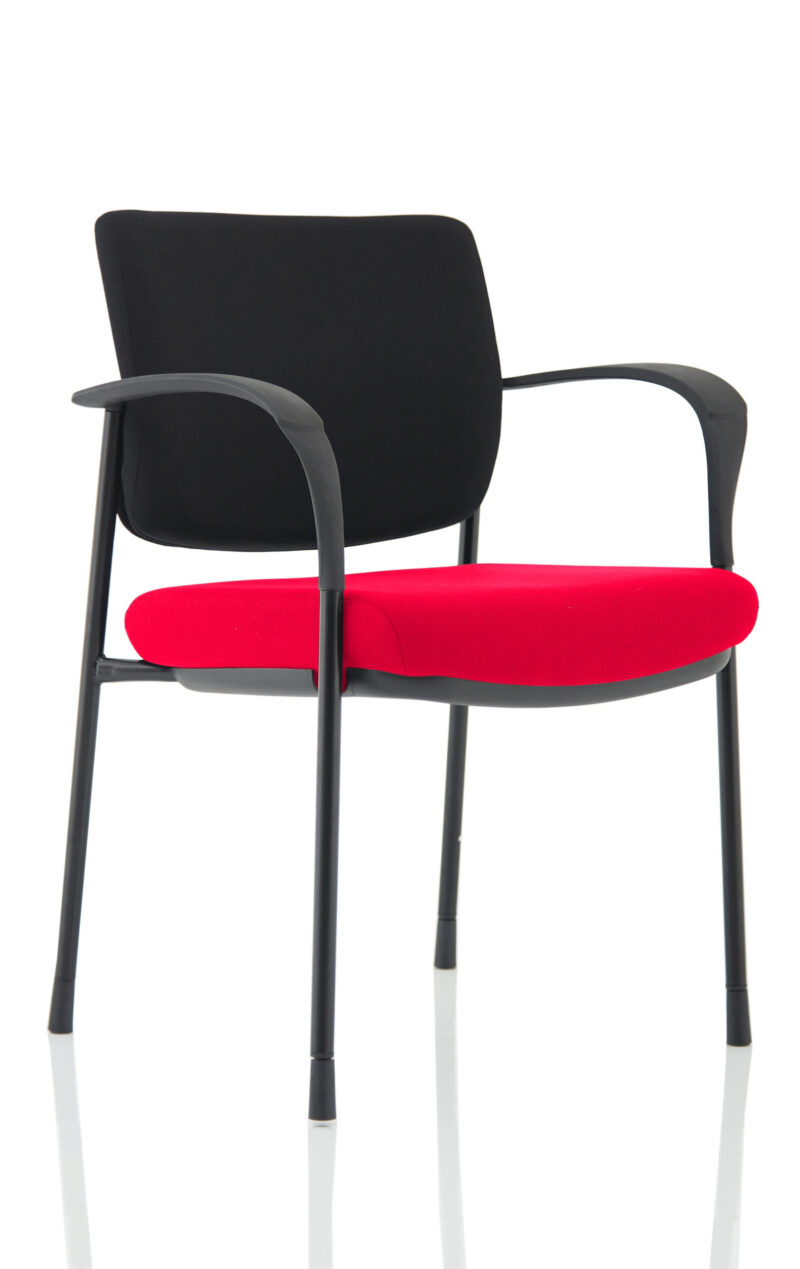 brunswick deluxe medium back stacking visitor office chair with arms