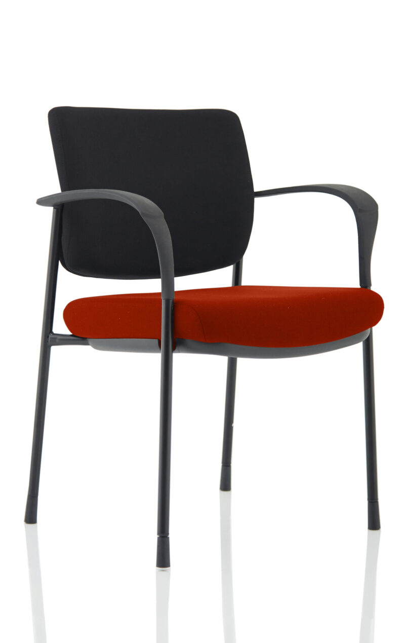 brunswick deluxe medium back stacking visitor office chair with arms