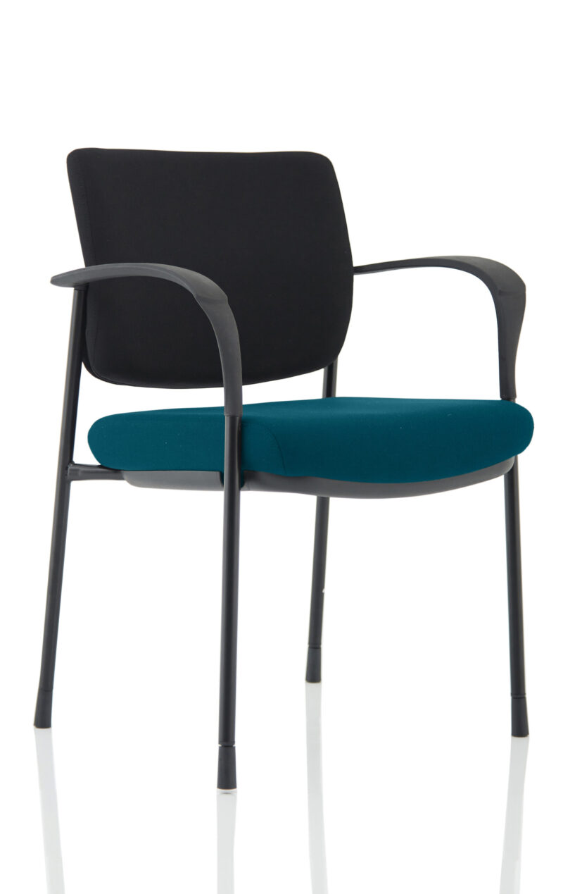 brunswick deluxe medium back stacking visitor office chair with arms
