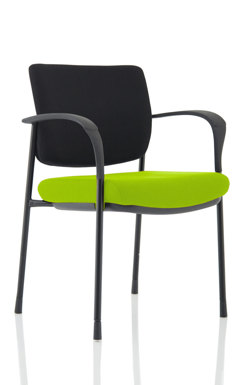 brunswick deluxe medium back stacking visitor office chair with arms