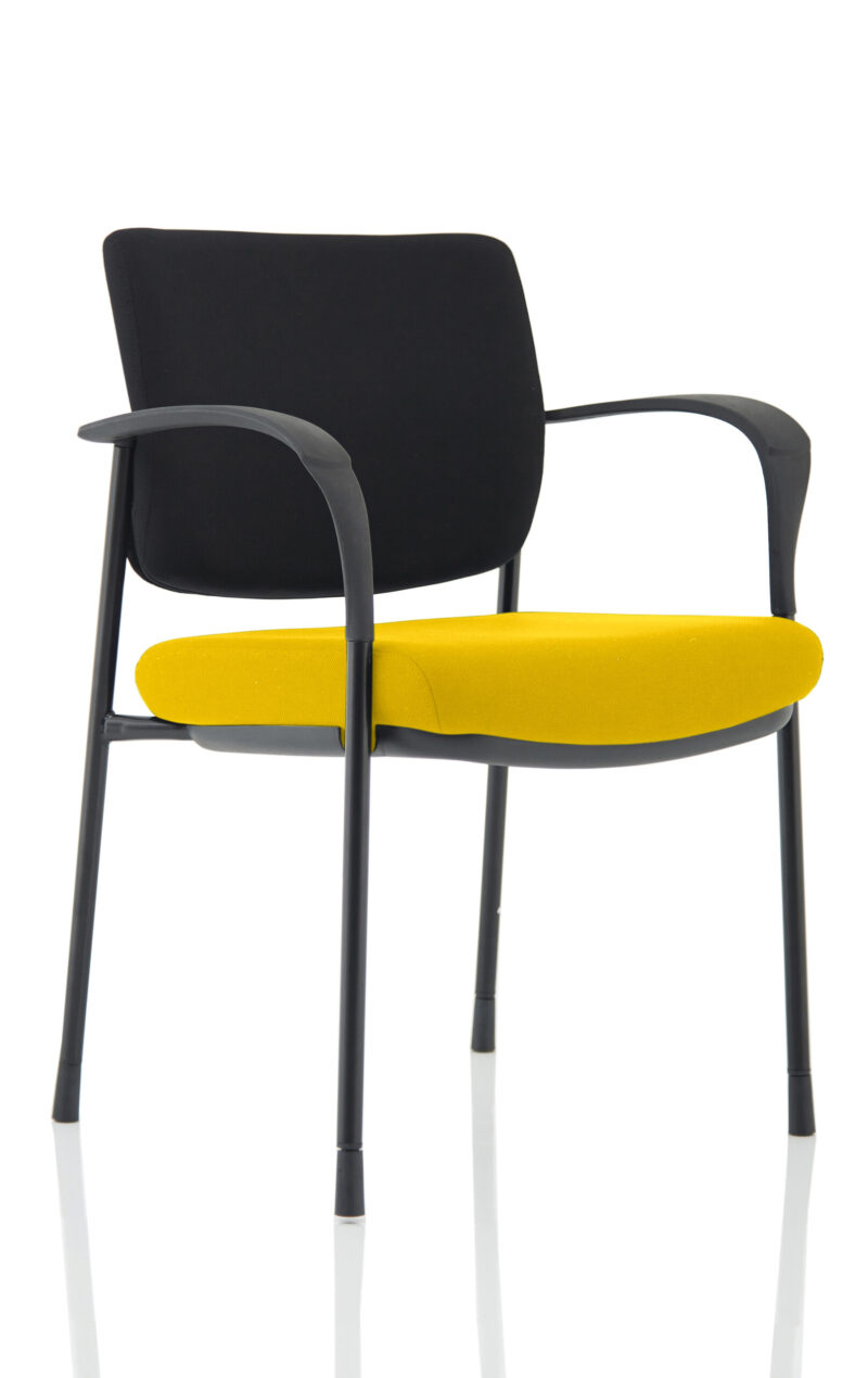 brunswick deluxe medium back stacking visitor office chair with arms