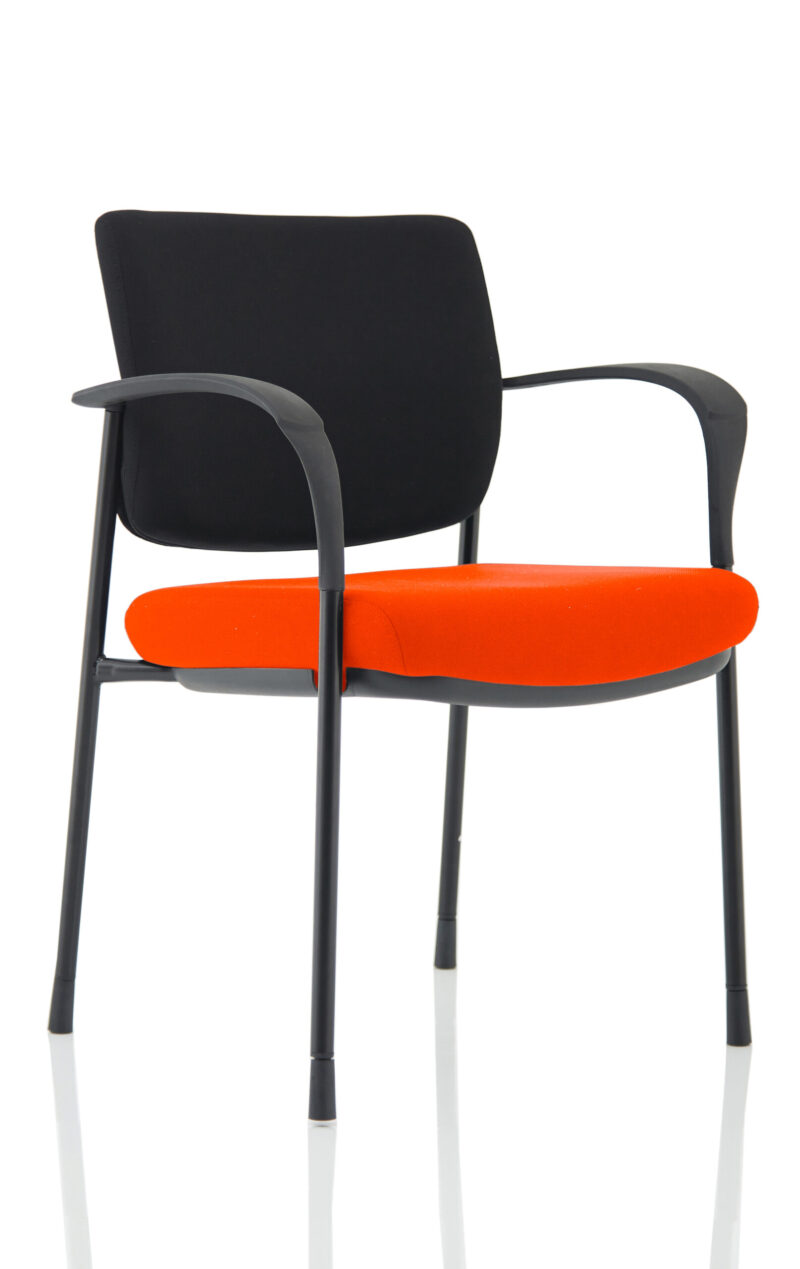 brunswick deluxe medium back stacking visitor office chair with arms