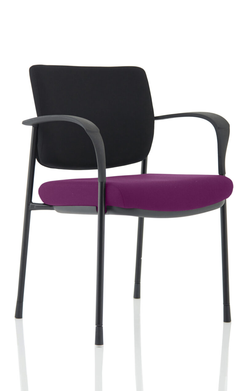 brunswick deluxe medium back stacking visitor office chair with arms