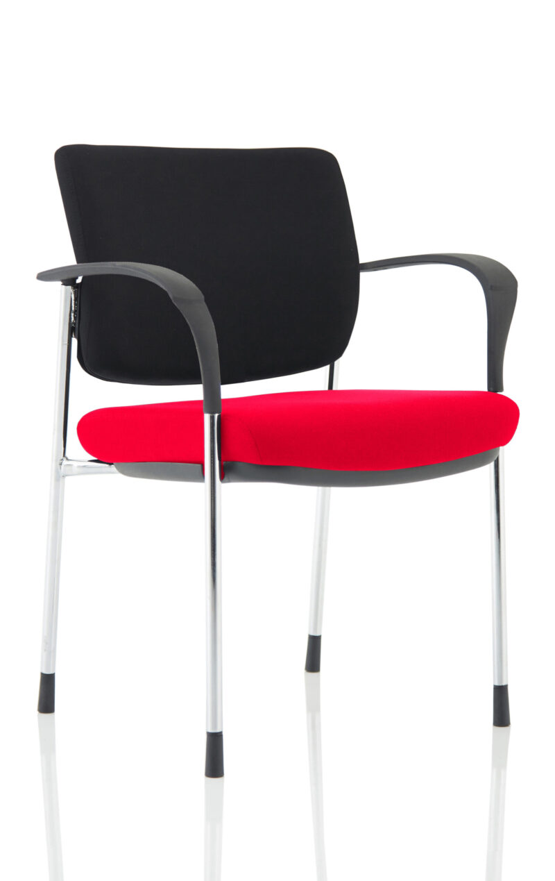 brunswick deluxe medium back stacking visitor office chair with arms
