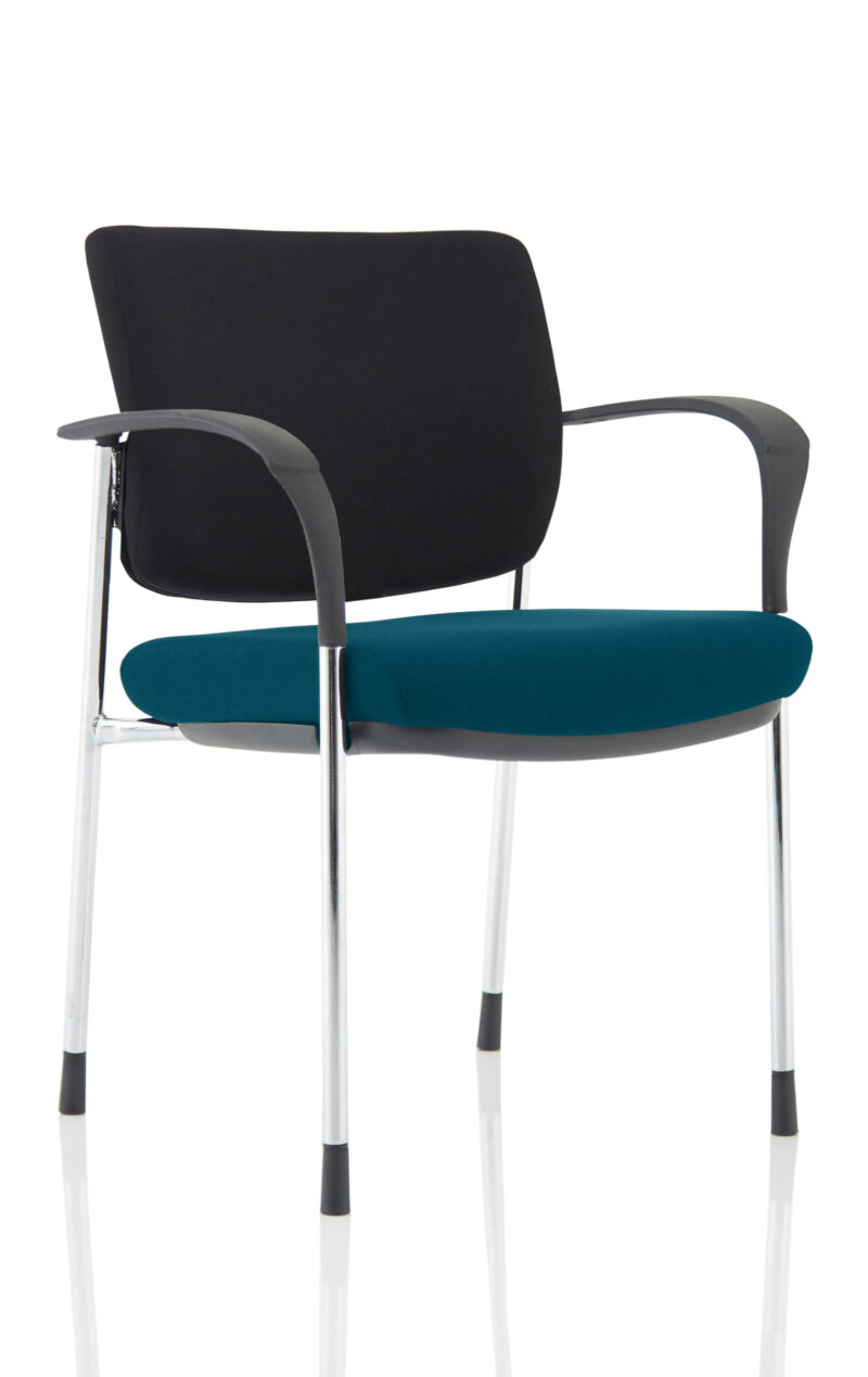 brunswick deluxe medium back stacking visitor office chair with arms