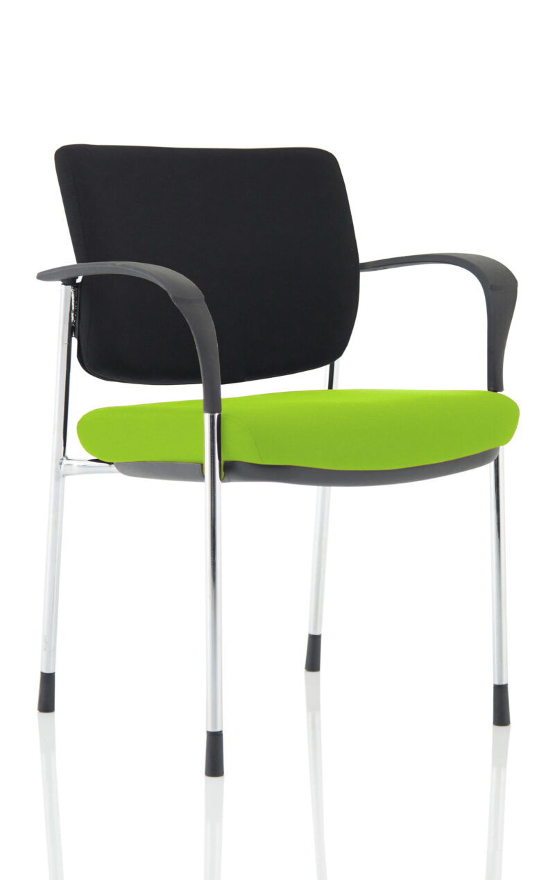 brunswick deluxe medium back stacking visitor office chair with arms
