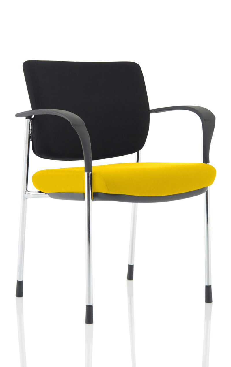 brunswick deluxe medium back stacking visitor office chair with arms
