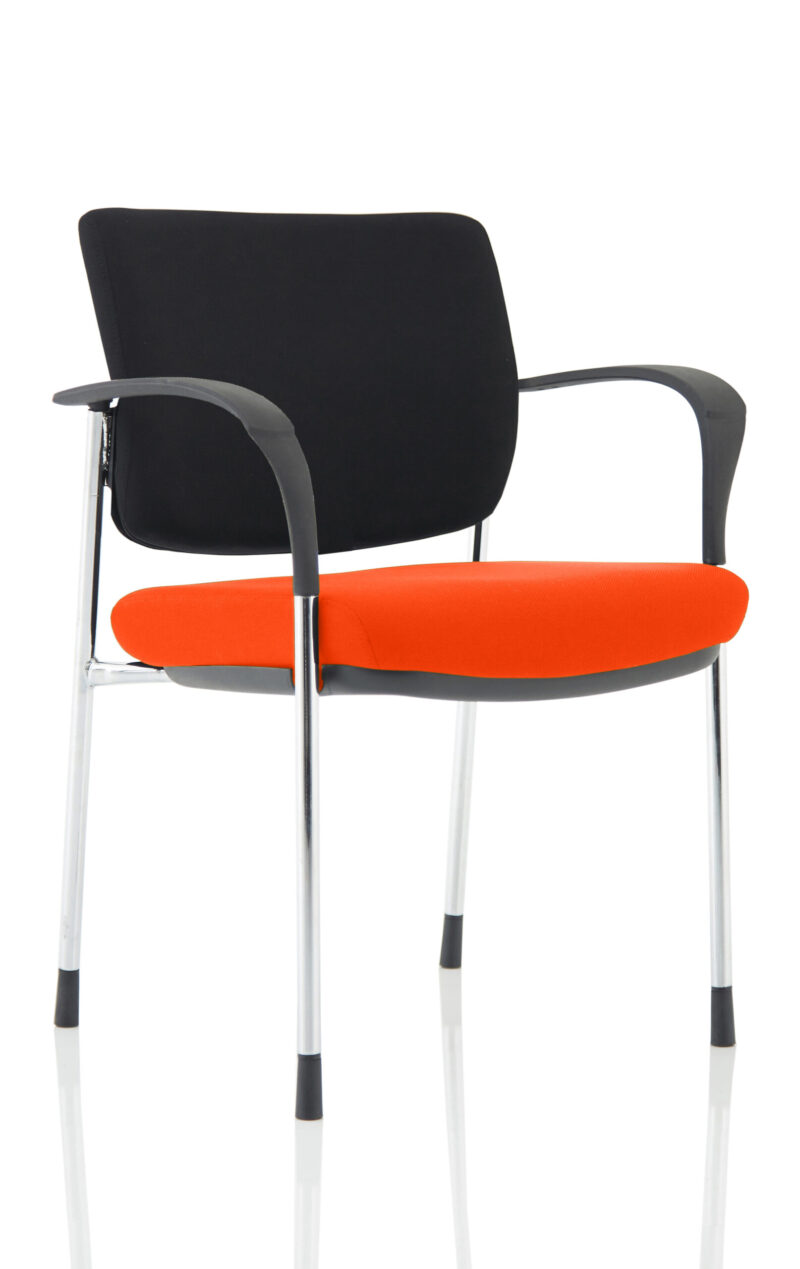 brunswick deluxe medium back stacking visitor office chair with arms