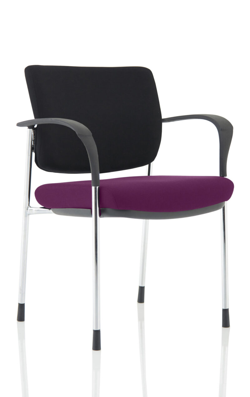brunswick deluxe medium back stacking visitor office chair with arms