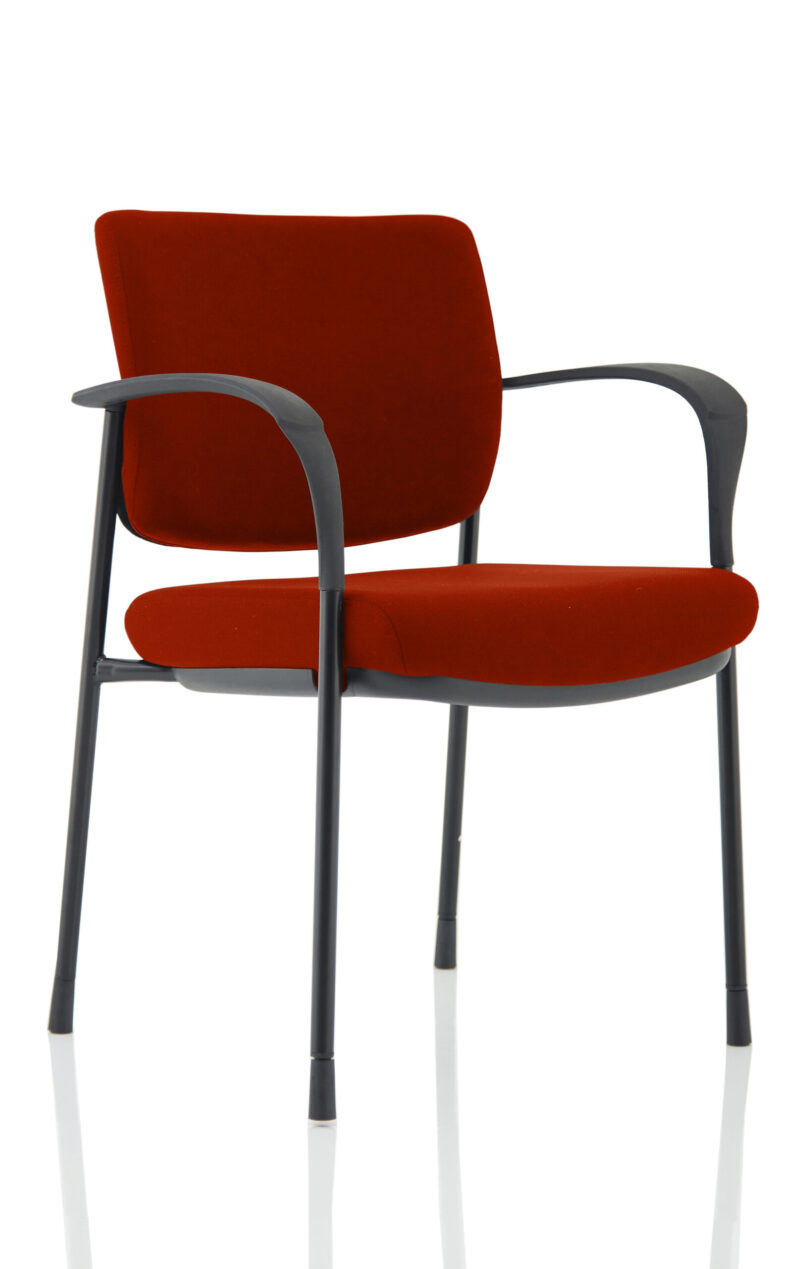 brunswick deluxe medium back stacking visitor office chair with arms
