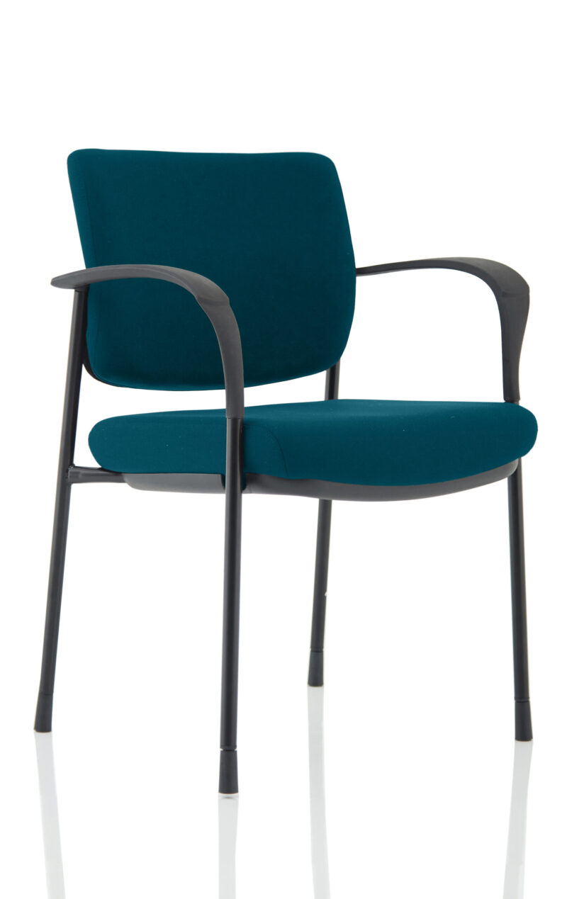 brunswick deluxe medium back stacking visitor office chair with arms