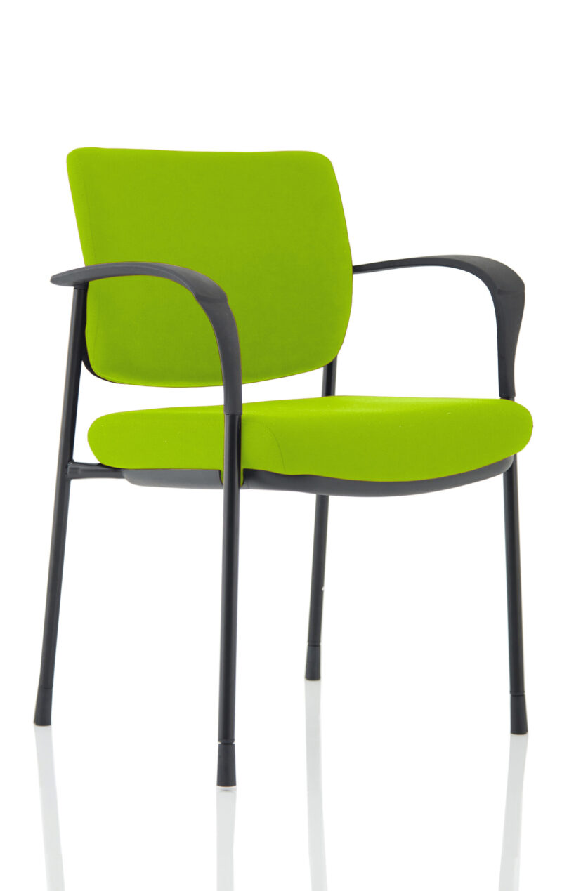 brunswick deluxe medium back stacking visitor office chair with arms