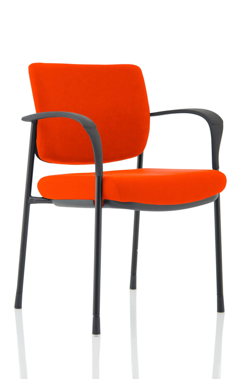 brunswick deluxe medium back stacking visitor office chair with arms