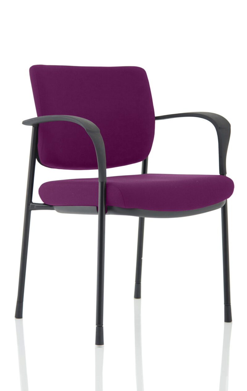 brunswick deluxe medium back stacking visitor office chair with arms