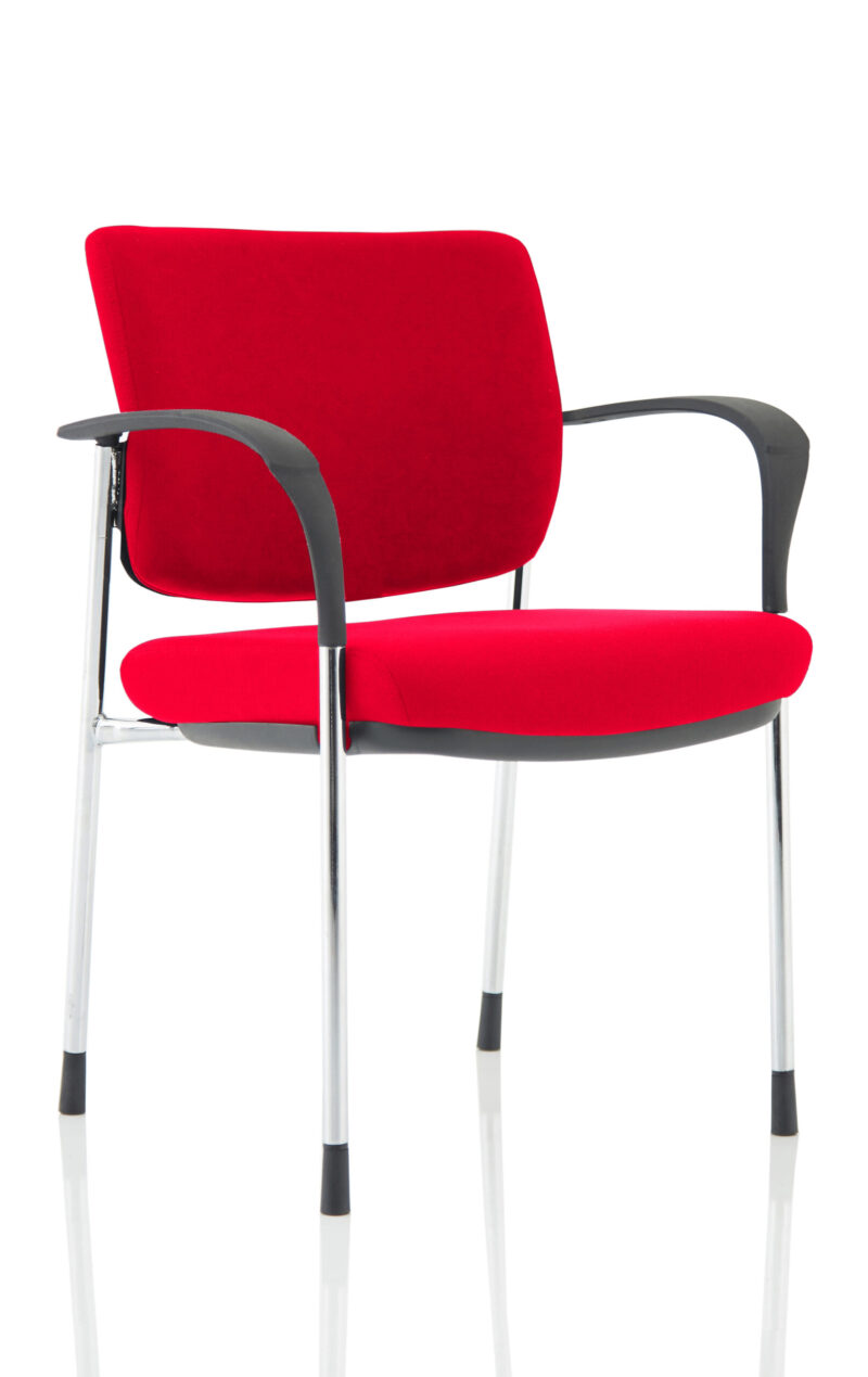 brunswick deluxe medium back stacking visitor office chair with arms