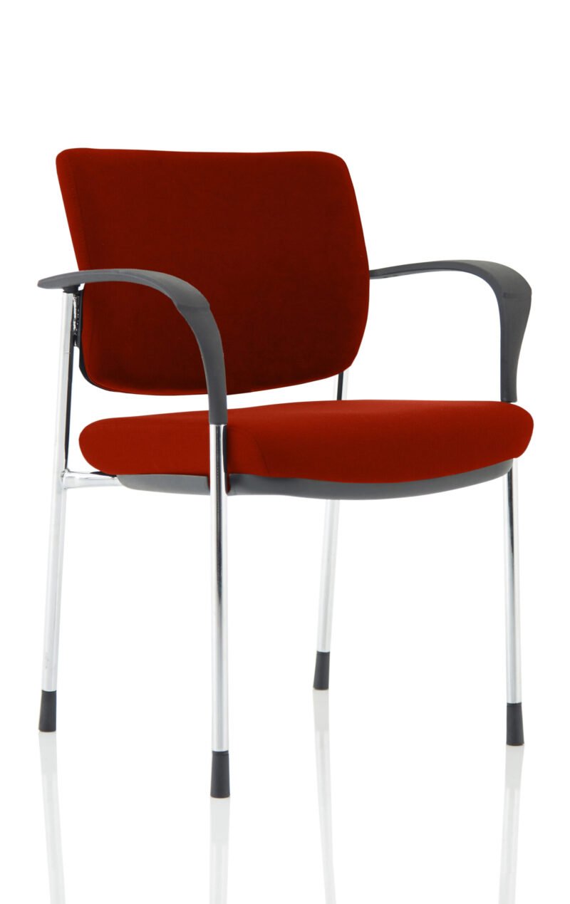 brunswick deluxe medium back stacking visitor office chair with arms