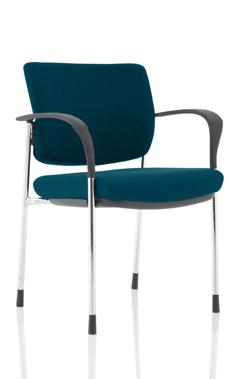 brunswick deluxe medium back stacking visitor office chair with arms