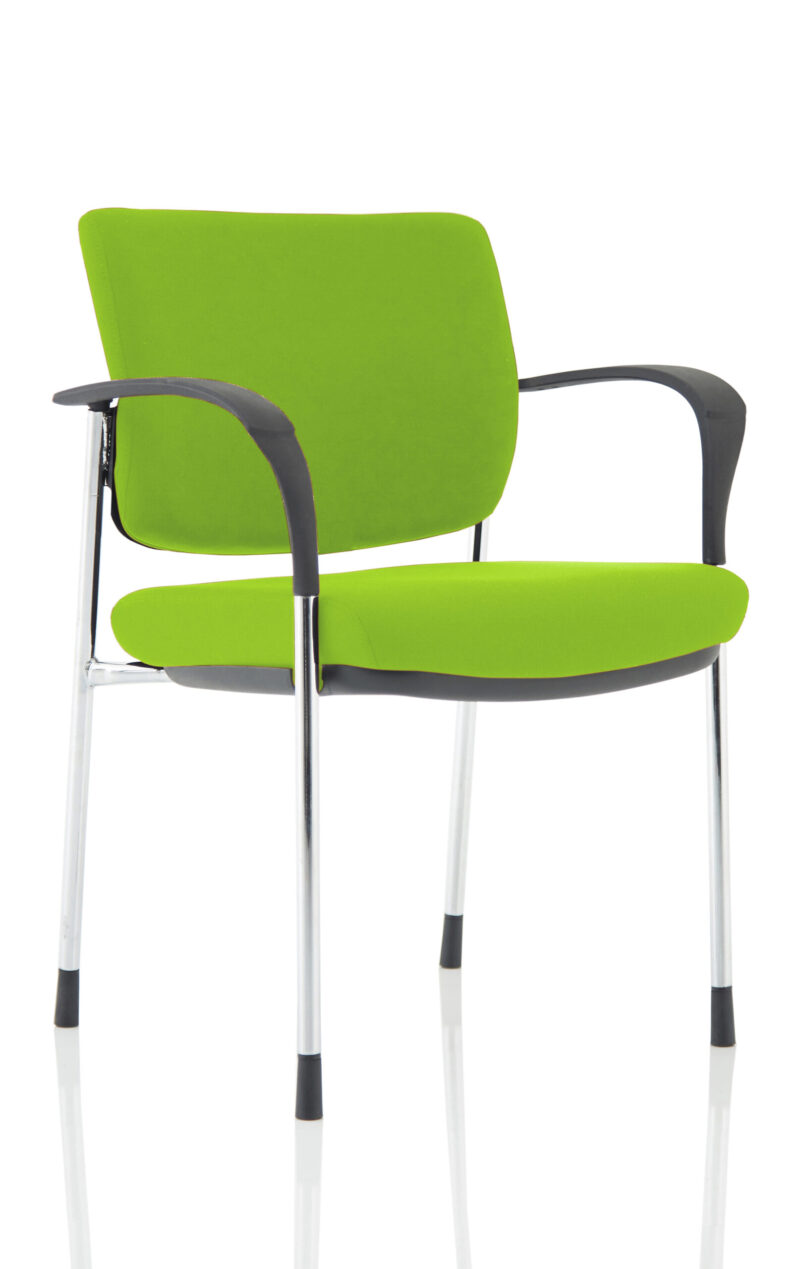 brunswick deluxe medium back stacking visitor office chair with arms