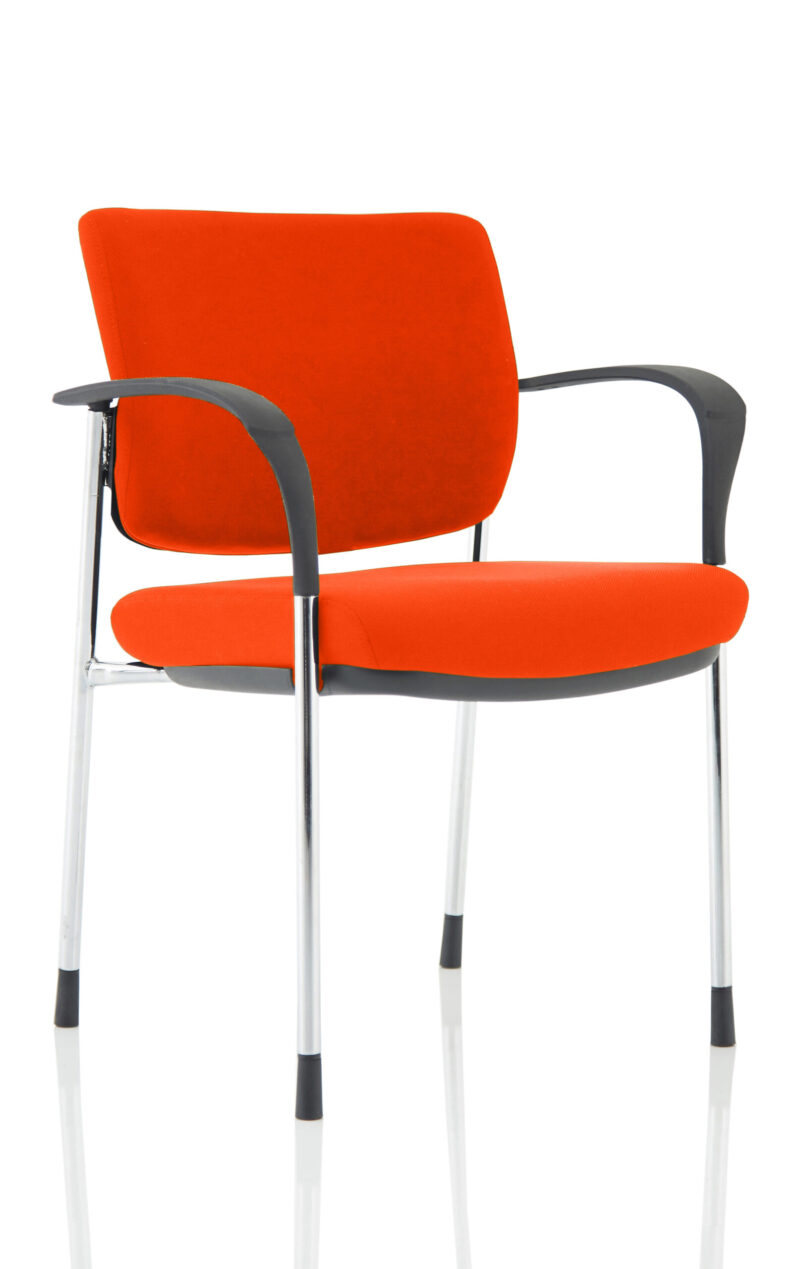 brunswick deluxe medium back stacking visitor office chair with arms