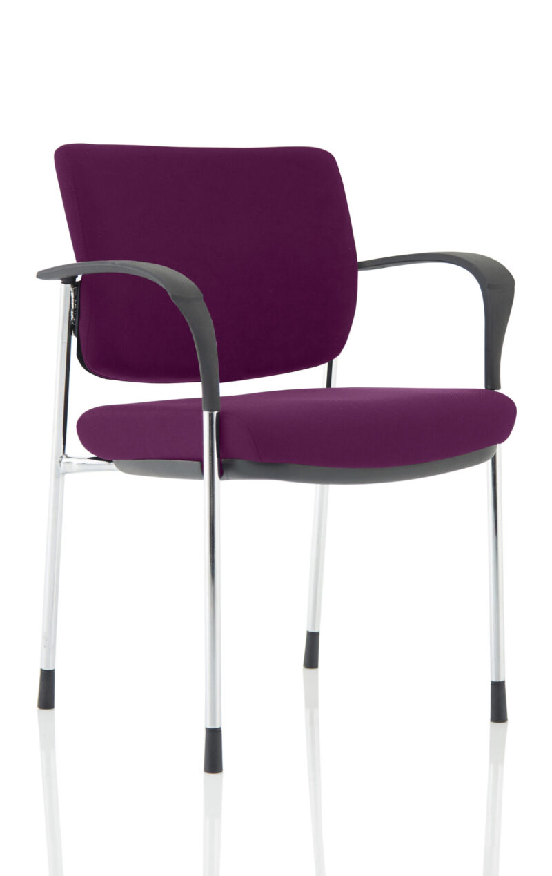 brunswick deluxe medium back stacking visitor office chair with arms