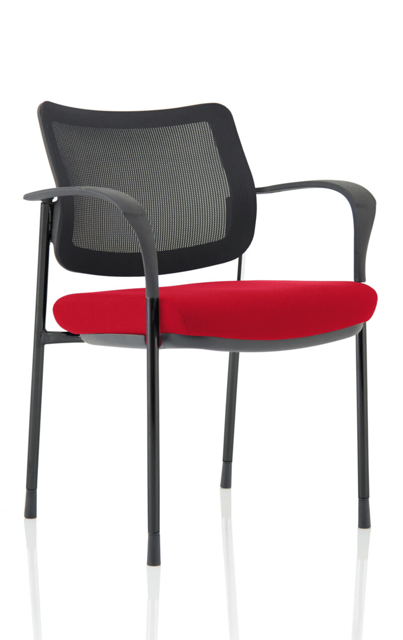 brunswick deluxe medium back stacking visitor office chair with arms
