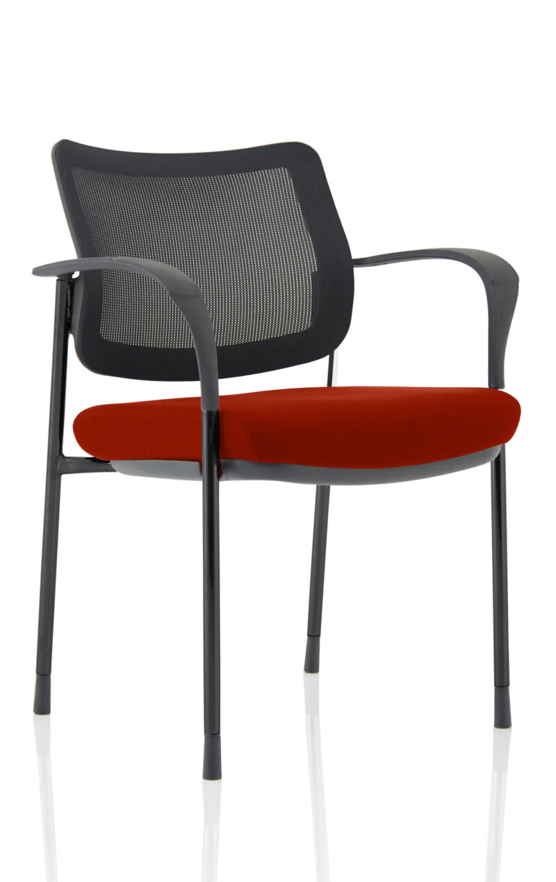 brunswick deluxe medium back stacking visitor office chair with arms