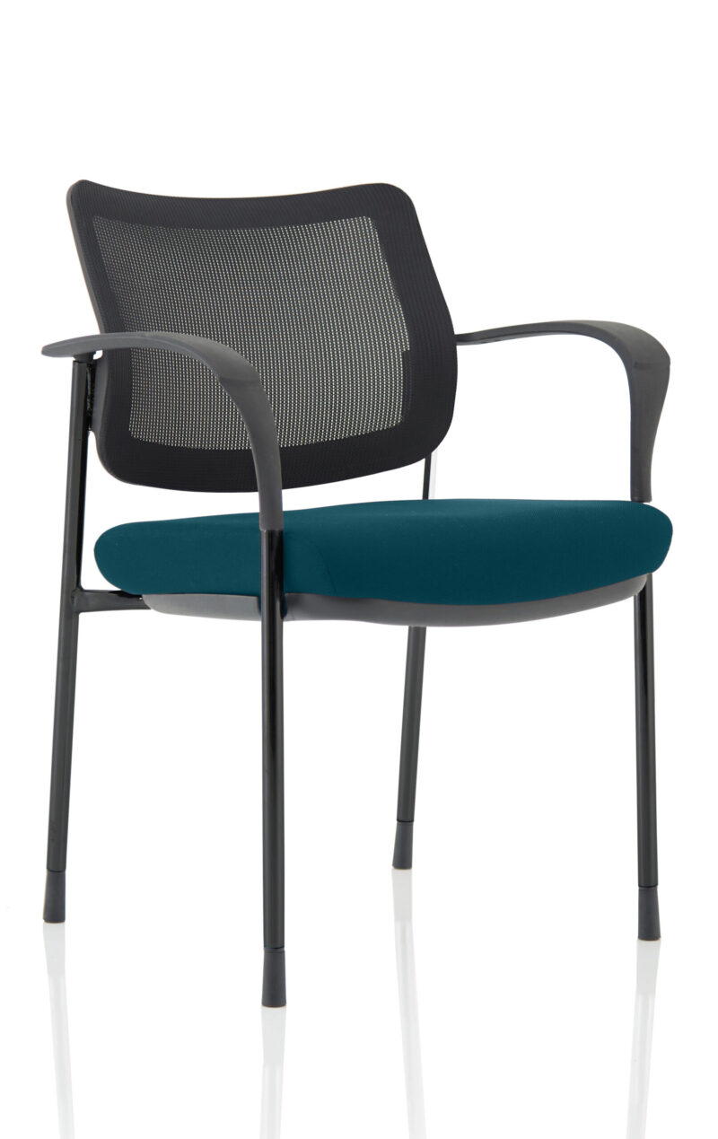 brunswick deluxe medium back stacking visitor office chair with arms