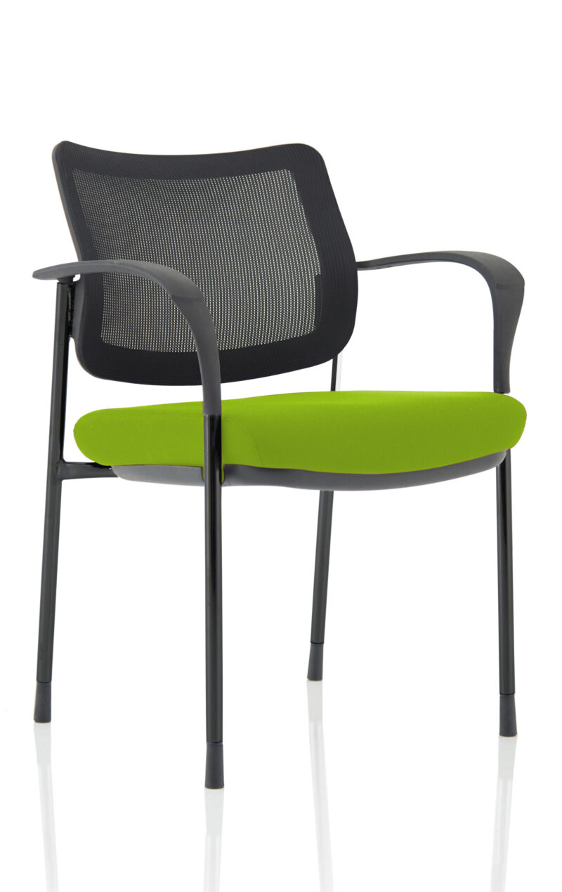 brunswick deluxe medium back stacking visitor office chair with arms