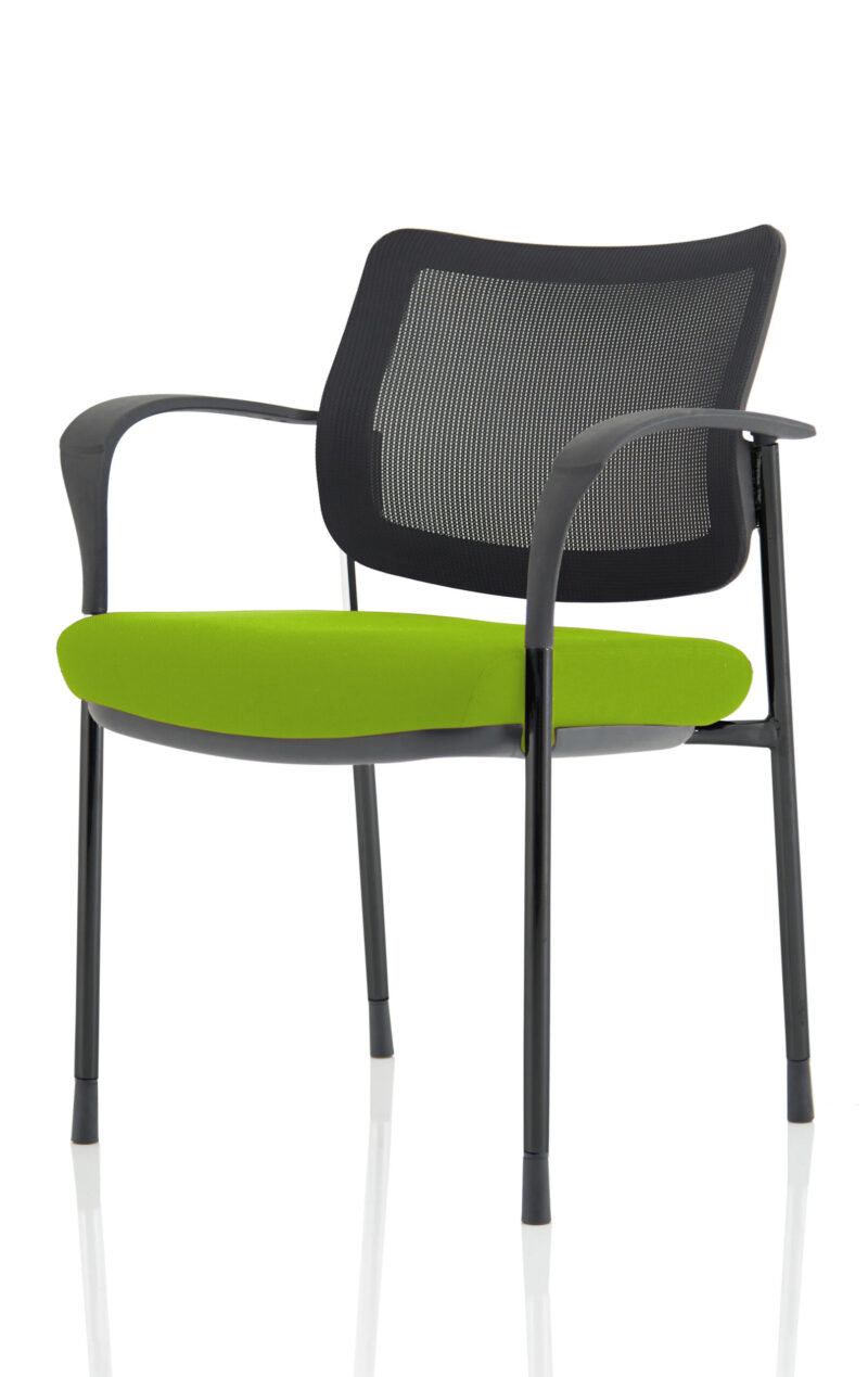 brunswick deluxe medium back stacking visitor office chair with arms