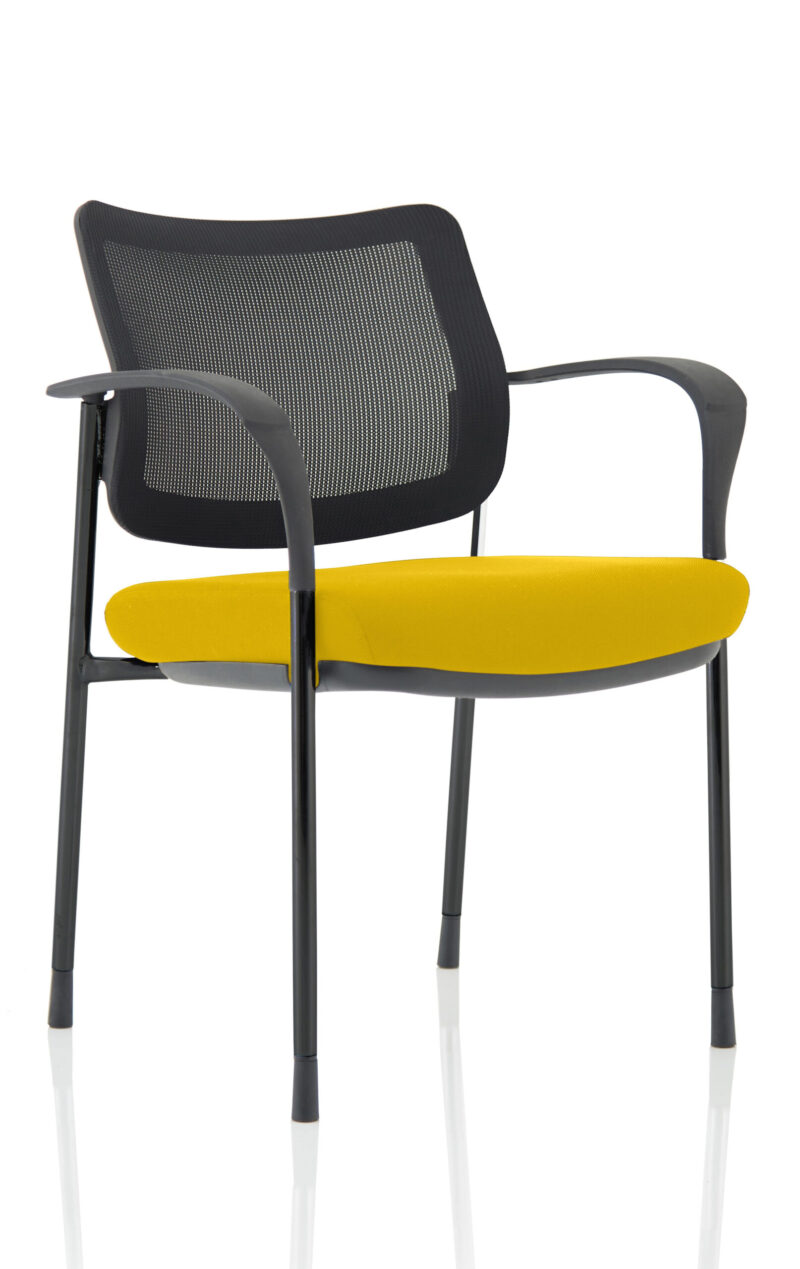 brunswick deluxe medium back stacking visitor office chair with arms