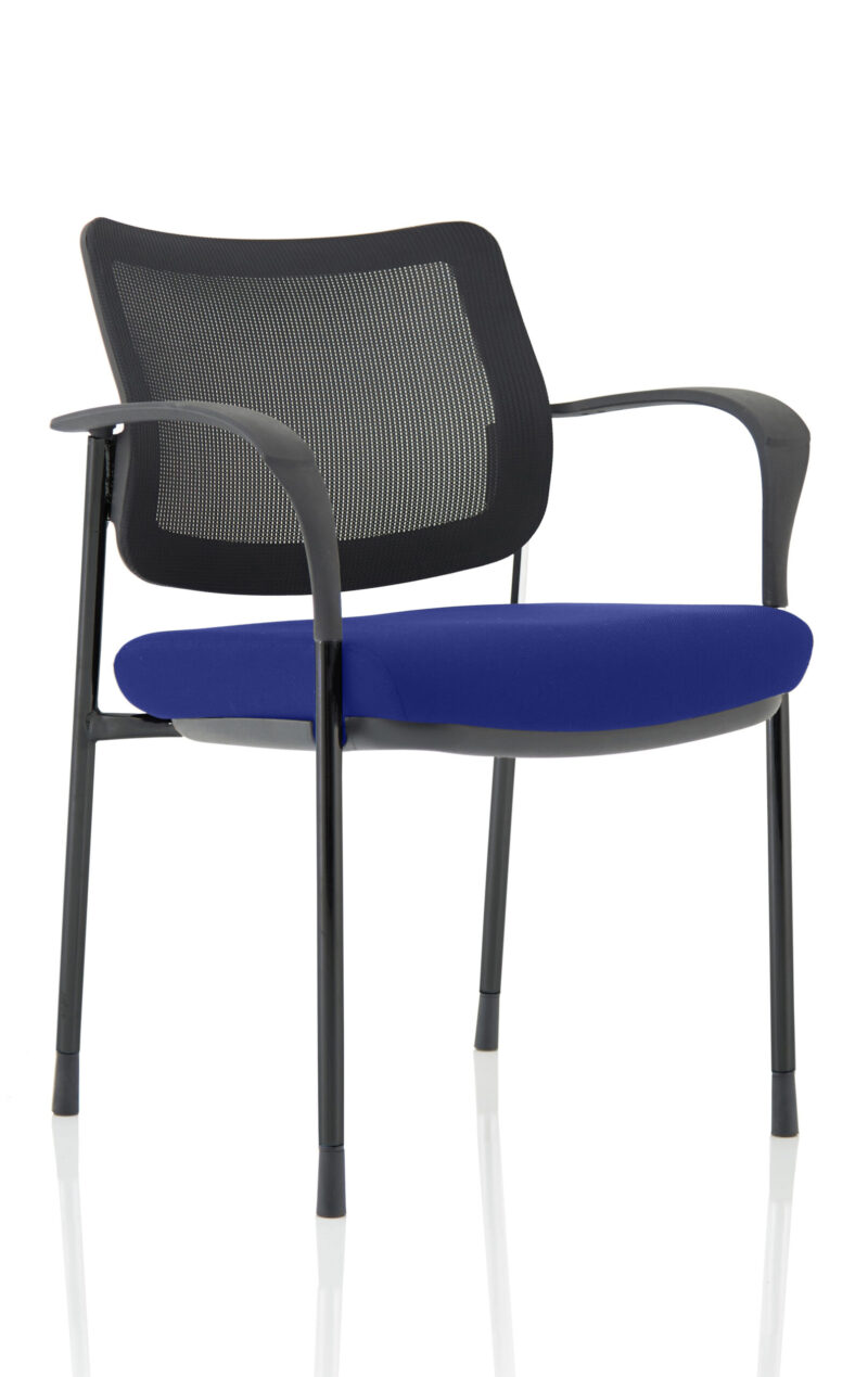 brunswick deluxe medium back stacking visitor office chair with arms