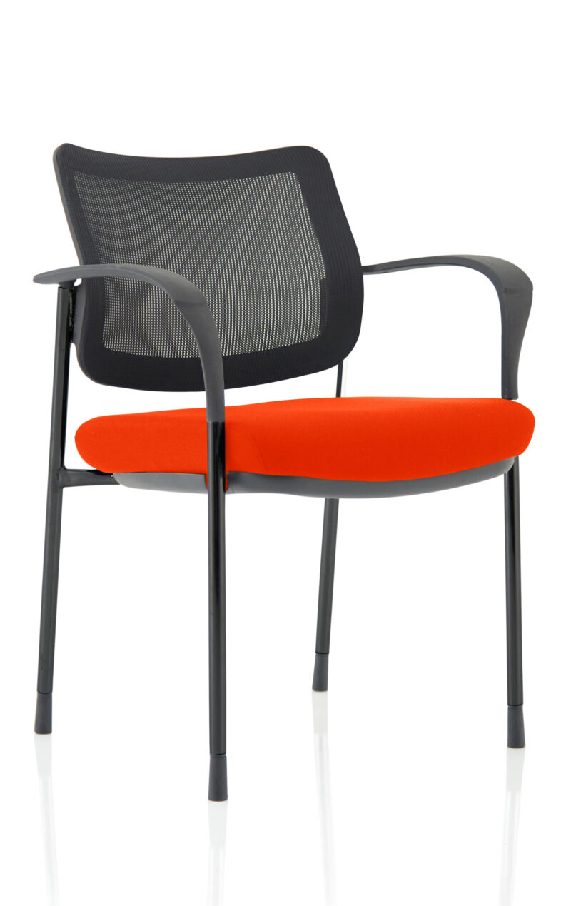 brunswick deluxe medium back stacking visitor office chair with arms