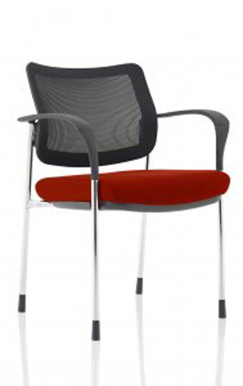 brunswick deluxe medium back stacking visitor office chair with arms