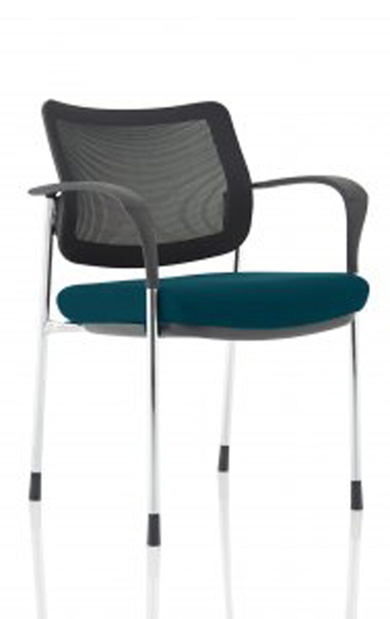brunswick deluxe medium back stacking visitor office chair with arms
