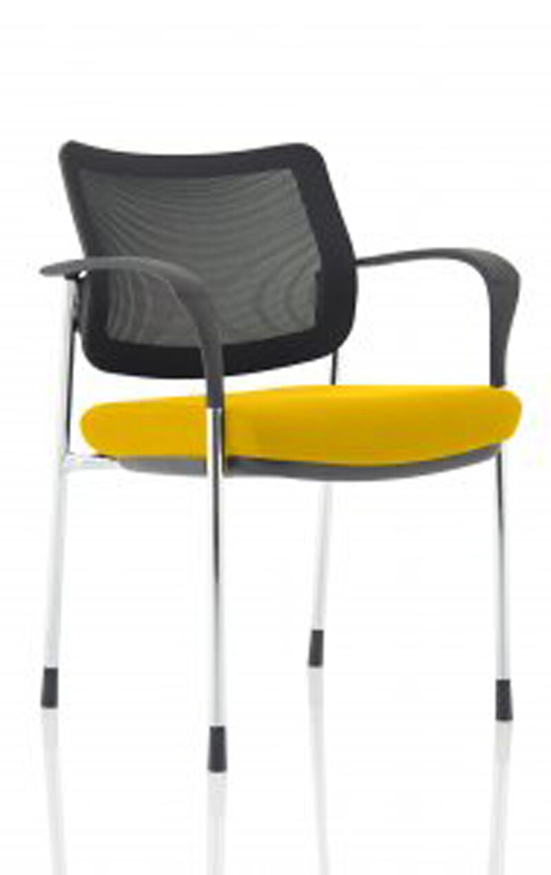 brunswick deluxe medium back stacking visitor office chair with arms