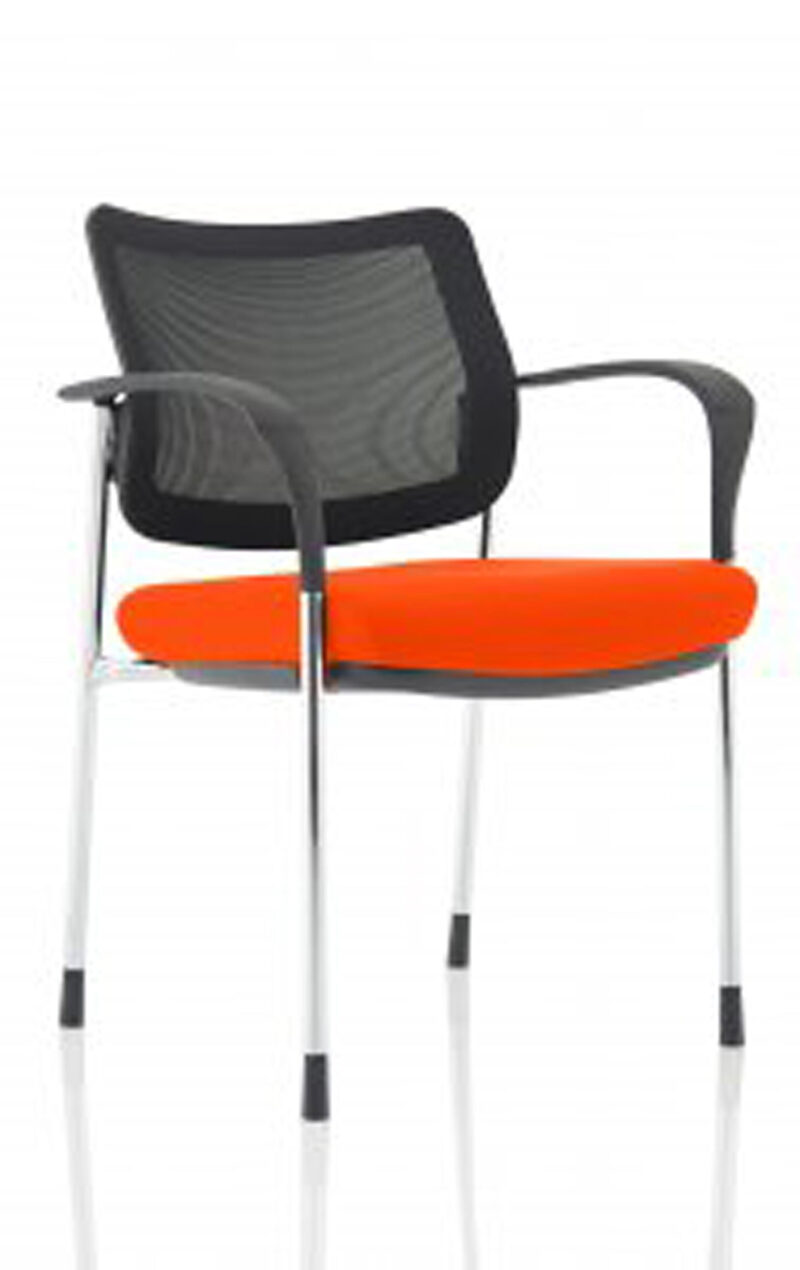 brunswick deluxe medium back stacking visitor office chair with arms